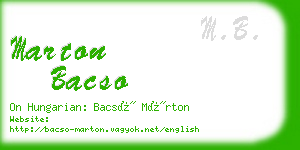 marton bacso business card